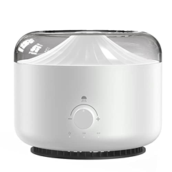 FAYETTE Humidificador de Aire de Llama EléCtrica, Anillo de Medusas de DescompresióN, Difusor de Aceite Esencial de Fresco UltrasóNico (Blanco)-Enchuf en oferta