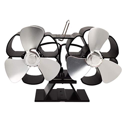 MAIES Wood Stove Fan, noiseless Chimney Fan with 6 Blades, Heat Operated Non-Electric Environmental Protection Fan, for Wood-Burning Fireplace,Eco Fri