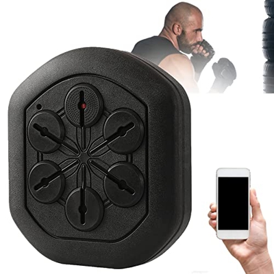 HUMNZR Target Boxing Mat, Music Electronic Boxing Wall Target, Wall Boxing Equipment Strength Tester con MúSica E IluminacióN, Speed Hand Eye Reaction