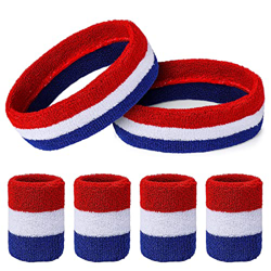 6 Pieza Muñequeras Diadema Deportiva Sweatband Bandas para el Sudor Banda para la Cabeza Deportiva 2 Bandas Cabeza 4 Bandas Sudor Headband Wristband C precio