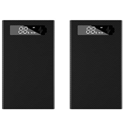 Potadak 2 Piezas 5 x 18650 Caja de Alimentación Móvil Desmontable 18650 Soporte de Batería Caja de Carga Carga QC 3.0 PD DIY Carcasa-5 en oferta