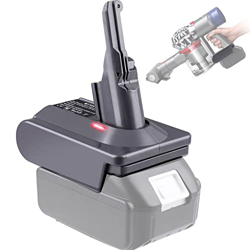 JJXNDO V8 - Adaptador de batería para Makita M18 18 V, batería de litio para batería Dyson V8, funciona con limpiador de vacío absoluto Animal (solo a características