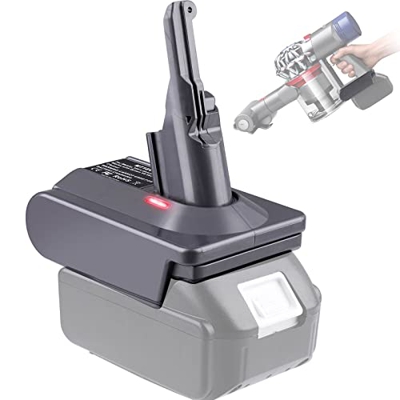 JJXNDO V8 - Adaptador de batería para Makita M18 18 V, batería de litio para batería Dyson V8, funciona con limpiador de vacío absoluto Animal (solo a
