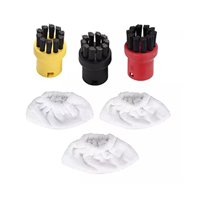 RULLZ Apto for Karcher SC2 SC3 SC4 SC5 CTK10 CTK20, raspador de Boquilla de Ventana, Cepillo Redondo for Limpiador de Vapor, Espejos, Limpieza de Hend