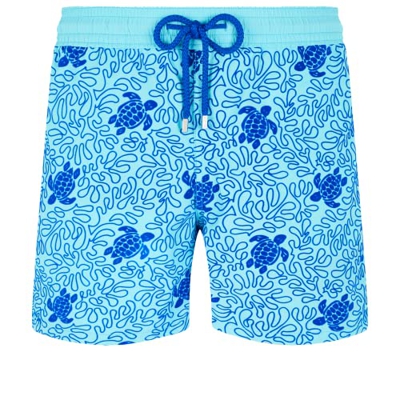 VILEBREQUIN Bañador con Estampado Turtles Splash para Hombre, Azul, XXL