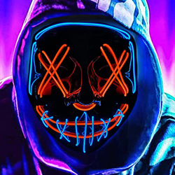 DWTECH Máscara LED de Halloween – Máscara de luz LED Máscara de miedo de alambre EL para mascarada Cosplay luz máscara facial para niños, hombres, muj precio