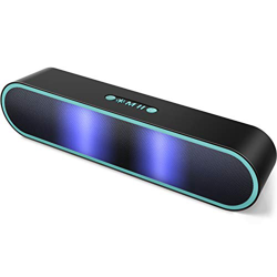 Altavoz Bluetooth con Luces LED Altavoz Inalámbrico Bluetooth 5.0 Sonido Estéreo Micrófono Manos Libres, 2000mAh precio