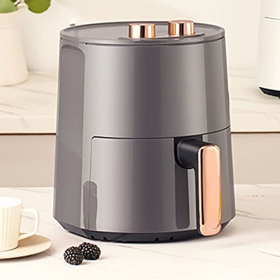 Horno Freidora de Aire, 4.5L, con Circulación de Aire Rápida, Control de Perilla, Cesta Antiadherente, Apto para Lavavajillas, 1300W (B)