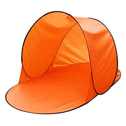 SHAPOKY Tienda de campaña de playa, toldo ligero para playa, cabaña, para sola, color naranja en oferta