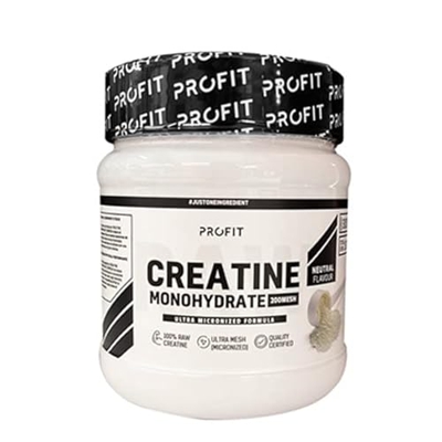 PROFIT - Creatina monohidrato 200 Mesh - Creatina pura para mejorar el rendimiento, la fuerza y la masa muscular - Con gran biodisponibilidad - Sin sa