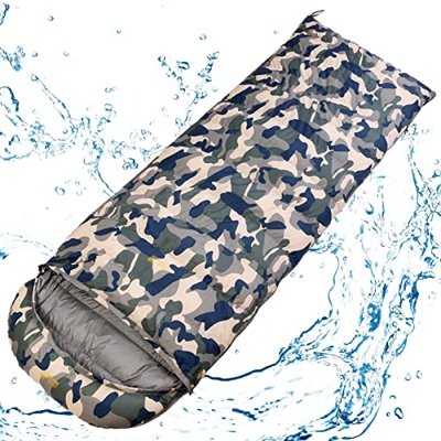 Sakamura Sacos de Dormir para Adultos Clima Frío - Saco de Dormir Ligero para mochileros,Saco de Dormir de Camuflaje para Clima frío, Saco de Dormir p