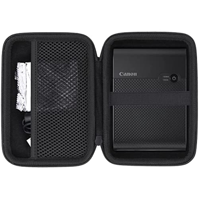 co2CREA Estuche de viaje duro de repuesto para impresora fotográfica cuadrada portátil Canon SELPHY QX10 (para SELPHY QX10, estuche negro)