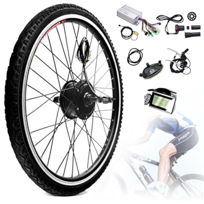 ELBLUS 20"24" 26"27.5" 28"700c Pulgadas Rueda Trasera 36v 48v con Pantalla LCD Kit De Conversión De Neumáticos Internos Y Externos Kit De Neumáticos D