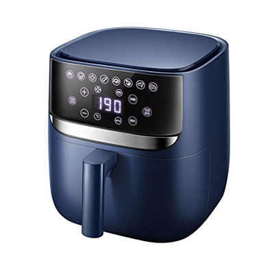 Freidora de Aire de 6 l con 8 freidoras de Aire eléctricas preestablecidas, Cocina sin Aceite, Control táctil de Pantalla Grande, Cesta Antiadherente,