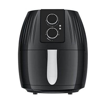 freidora Negra multifunción doméstica Inteligente 5.5l Cocina de Aire 1300w Control de Doble Perilla 360 ° circulación de Aire Caliente l250xw320xh320