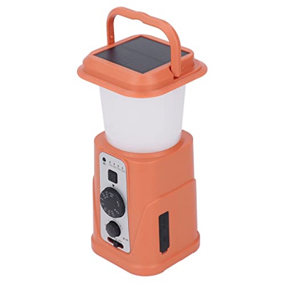 CHICIRIS Luz de Emergencia USB, Indicador de Alimentación LED 5000 MAh Batería Material ABS IPX3 Lámpara de Camping Impermeable con Manivela para Send