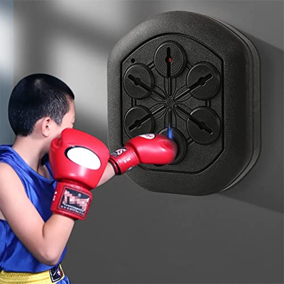 HUMNZR Blanco De Pared De Boxeo ElectróNico De MúSica, MáQuina De Boxeo De Blanco De ReaccióN De Boxeo, Blanco De Boxeo De MúSica, ReaccióN De Ojo De 