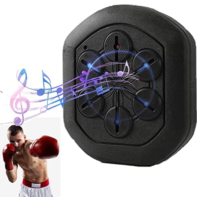 HUMNZR MáQuina De Boxeo MáQuina De Boxeo De MúSica Montada En La Pared Interior con Guante De Boxeo NiñOs Adultos Equipo De Boxeo Iluminado Recargable