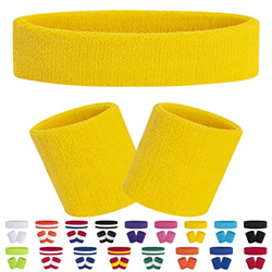 FACATH 3 Piezas Cinta Sudor Cabeza Hombres y Mujeres, Set de Banda de Sudor, Juego de Muñequeras Adecuado para Atléticos Ejercicio, Padel, Correr, Fút en oferta