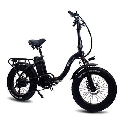 IOPY Bicicleta Eléctrica De 24 Pulgadas Fat Tire Motor 48V Batería De Litio Extraíble con Pedales para Jungle Trails Snow Beac (Color : Black, Size : 