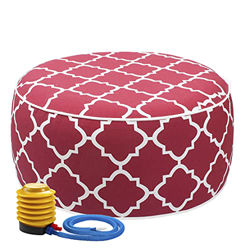 Magpie Cojín otomano de algodón para Suelo y reposapiés con Bordado Indio -Hinchable Reposapiés Otomano Giratorio Taburete Puff Redondo para el jardín precio