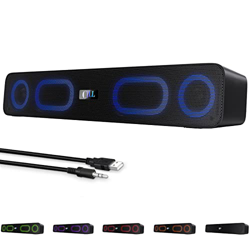 Barra de Sonido TV Deep Bass Altavoces Cable USB Reproductor de Música estéreo Cable de Audio de 3,5 mm Mini Altavoz de Alimentado USB para Computador precio