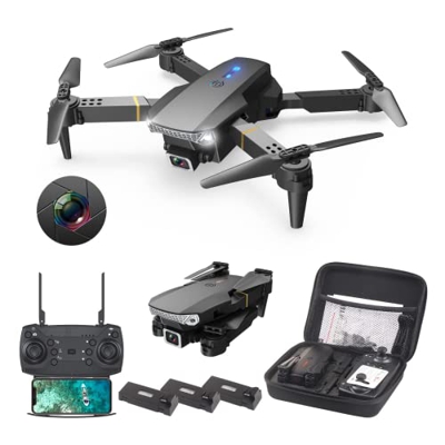 Wipkviey T27 Dron con Cámara para Niños | WiFi FPV Drones Plegable, RC Quadcopter para Principiantes, Regalos y Juguetes para Niños, Equipado con 3 Ba