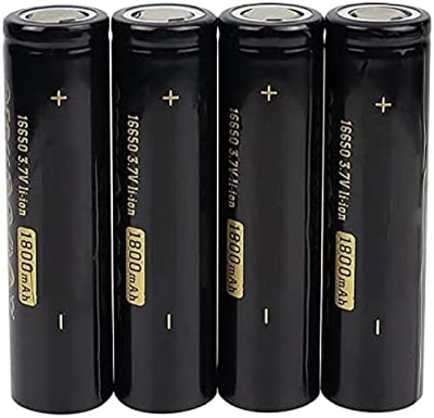 3.7v 1800mah Icr 16650 Lithium-Ion Oplaadbare Batterij, Gebruikt Voor Powerbank-microfoons Radiokoplamp Led-Licht Zaklamp 4 Stuks,4 Stuks