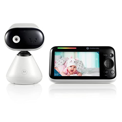 Motorola Nursery PIP1500 Vigilabebés con Cámara, Unidad de Padres de 5', Comunicación Bidireccional, Temperatura Ambiente, Visión Nocturna por Infrarr