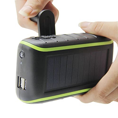 jucyuanhang Fuente De Alimentación De Manivela, Generador De Emergencia Portátil De 8000 MAh con Salida USB Dual, Utilizado para La Carga De Emergenci