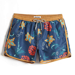 MaaMgic Bañador Hombre de Natación Secado Rápido Interior de Malla Pantalones Cortos d'Aire Vintage 80s 90s,Rose-Amarilla,M características