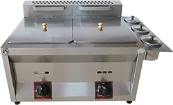 SILVOSWAN Freidora Comercial de Gas LPG de 20 l/30 l, freidora de Patatas Fritas de Pollo for Patatas Fritas, Restaurante, Cocina casera características