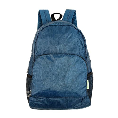 Eco Chic Mochila plegable ligera | Mochila duradera resistente al agua | Mochila para caminar, senderismo, camping, viajes, hecha de botellas de plást