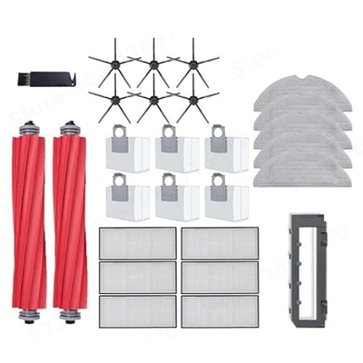 IMASHNA Filtro de Cepillo Lateral Principal y paño de mopa/Apto for Roborock S7 Maxv S7 Maxv Plus S7 Maxv Ultra G10S Pro aspiradora (Color : As Shown)