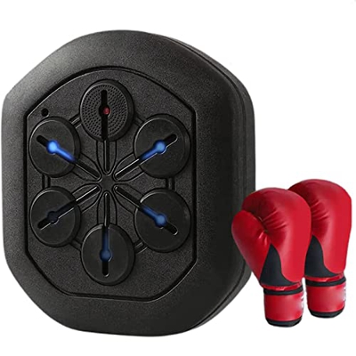 HENGMA Música Objetivo De Pared Electrónica De Boxeo, Máquina De Boxeo Inteligente, Equipo De Entrenamiento De Sacos De Boxeo con Música,Reacción Y Co