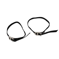 Qtrednrry Pedal de Bicicleta de 2 Carretera/Montana Ciclo de Sustitucion Correas del Dedo del Pie Nylon Negro Seguridad Adecuado características