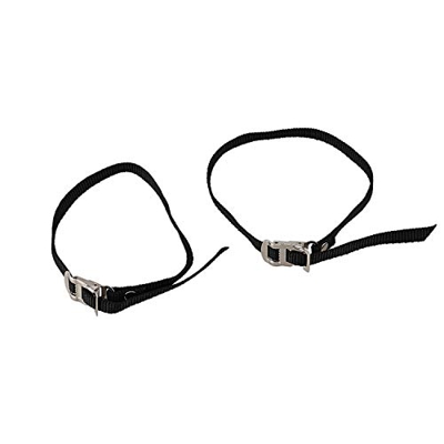 Qtrednrry Pedal de Bicicleta de 2 Carretera/Montana Ciclo de Sustitucion Correas del Dedo del Pie Nylon Negro Seguridad Adecuado