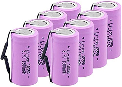 18350 Oplaadbare Batterij 3.7V 1500Mah Lithiumbatterijen Met Hoog Verbruik MAX 10A 8 Stuks,8st