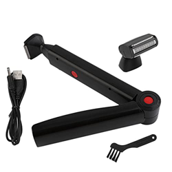 Duendhd Afeitadora de Pelo con Manija Largo para Hombres Recortadora de Cuchilla Grande Recargable USB 2 en 1 Afeitadora de Espalda Plegable Removedor en oferta