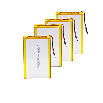 WOWNG 3.7V 10000mAh 7565121 Li-Ion Batería 3wires para GPS PSP Pad Portable DVD Power Bank Tablet PC 4pcs