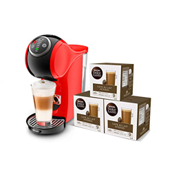 Nescafé Dolce Gusto Genio Plus Line De'Longhi EDG315.R - Cafetera automática de cápsulas, 15 bares de presión, color rojo + Pack De 3 x 16 cápsulas -  en oferta