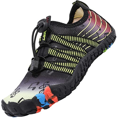 Lvptsh Zapatos de Agua para Niños Zapatos de Playa Secado Rápido Descalza Escarpines de Verano Deportes Acuáticos Swim Beach Surf Yoga,Negro 4,EU34