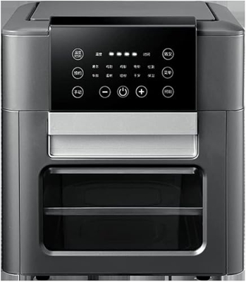 SILVOSWAN Freidora de aire con capacidad de 12 l, freidora eléctrica inteligente, 8 menús inteligentes, cesta fácil de limpiar, horno tostador con fre