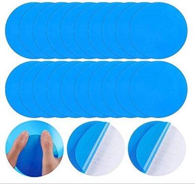 Lerkely 20 parches adhesivos de reparación para piscina, parches adhesivos para piscina para cama de agua, 7,5 cm, redondos, para piscina