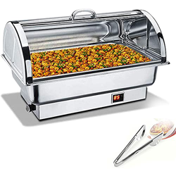 Estufa de buffet de acero inoxidable Calefacción eléctrica, Calentador eléctrico de alimentos para fiestas y buffets, Olla caliente, Calentador de tem en oferta