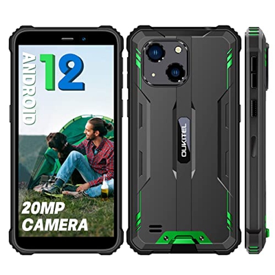 Movil Resistente, OUKITEL WP20 Pro Android 12 Teléfono Móvil Libre, 4GB+64GB (Ampliable 1TB) Smartphone Todoterreno, 6300 mAh 5.93'' HD+ Cámara 20MP+5