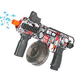 ferventoys Pistola de Gel Eléctrica Ultra Potente, Pistola de Juguete con Tambor de Gran Capacidad, Gel Blaster Roja para Exteriores, Gel Blaster Gafa en oferta