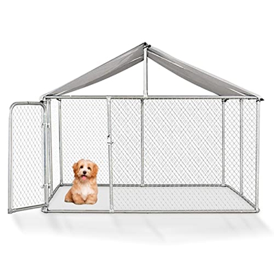 Caseta para Perros Nordic ProStore - Caseta para Perros con Techo - Jaula para Perros de Acero galvanizado - Caseta para Perros Resistente a los Rayos