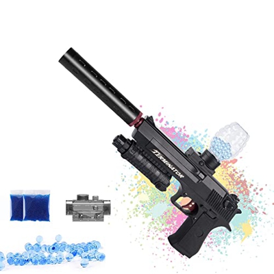 Gel Blaster Pistola de Bolas de Gel Gun Eléctrica Automatic Splatter Ball Gun Juguetes Juegos al Aire Libre para Niños Juegos de Jardín Regalos de Cum