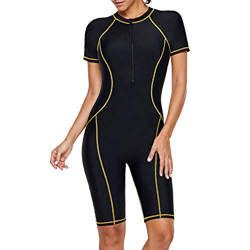 Jywmsc Bañador de una Pieza para Mujer, con Cremallera, Parte Delantera, Push up Traje de Baño Boyshort precio